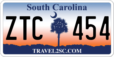 SC license plate ZTC454