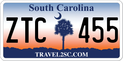 SC license plate ZTC455