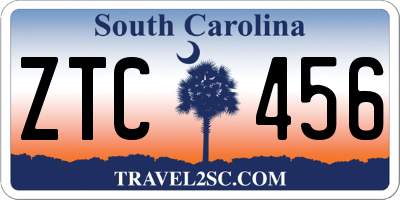 SC license plate ZTC456
