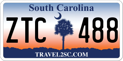 SC license plate ZTC488