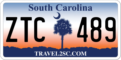 SC license plate ZTC489