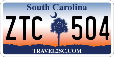 SC license plate ZTC504