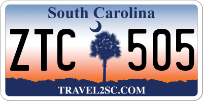 SC license plate ZTC505