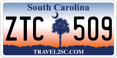 SC license plate ZTC509
