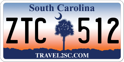 SC license plate ZTC512