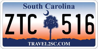 SC license plate ZTC516