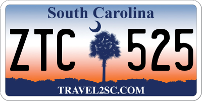 SC license plate ZTC525