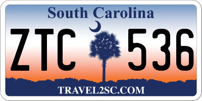 SC license plate ZTC536