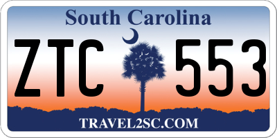SC license plate ZTC553