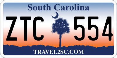 SC license plate ZTC554