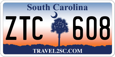 SC license plate ZTC608