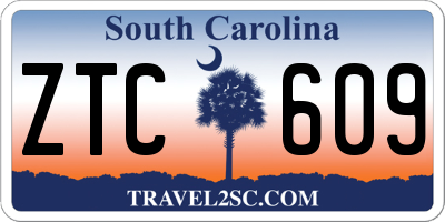 SC license plate ZTC609