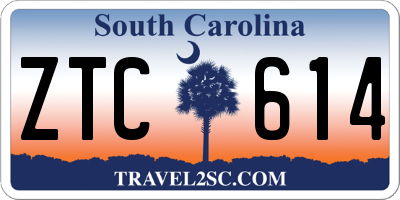 SC license plate ZTC614