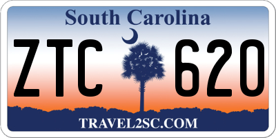 SC license plate ZTC620