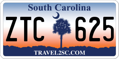 SC license plate ZTC625