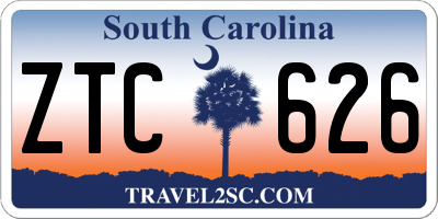 SC license plate ZTC626