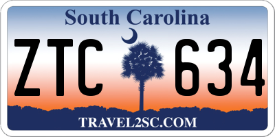 SC license plate ZTC634
