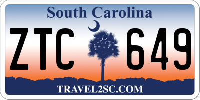 SC license plate ZTC649