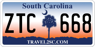 SC license plate ZTC668