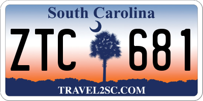 SC license plate ZTC681