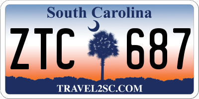 SC license plate ZTC687