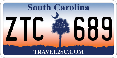 SC license plate ZTC689
