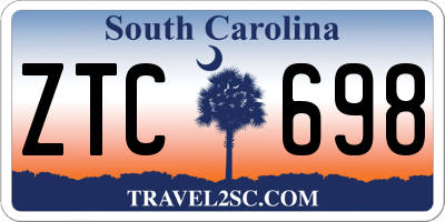 SC license plate ZTC698