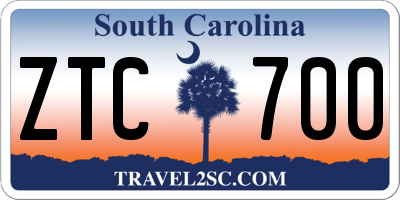 SC license plate ZTC700