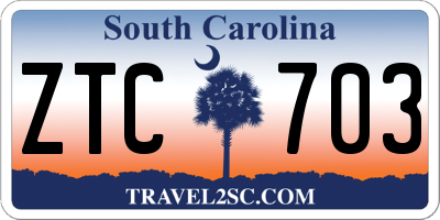 SC license plate ZTC703
