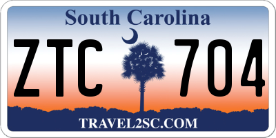 SC license plate ZTC704