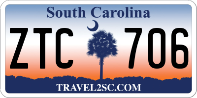 SC license plate ZTC706