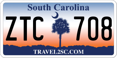 SC license plate ZTC708