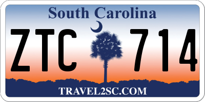 SC license plate ZTC714
