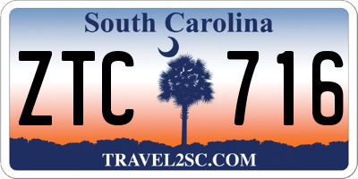 SC license plate ZTC716