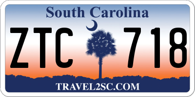 SC license plate ZTC718