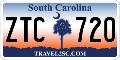 SC license plate ZTC720
