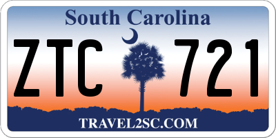 SC license plate ZTC721