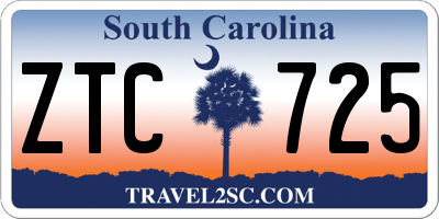 SC license plate ZTC725