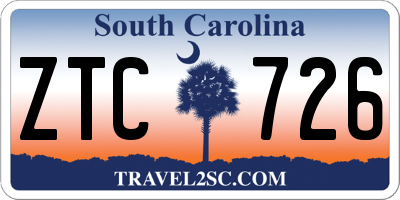 SC license plate ZTC726