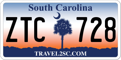 SC license plate ZTC728