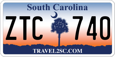 SC license plate ZTC740