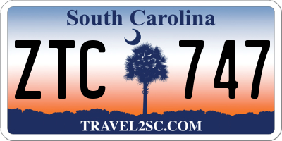 SC license plate ZTC747