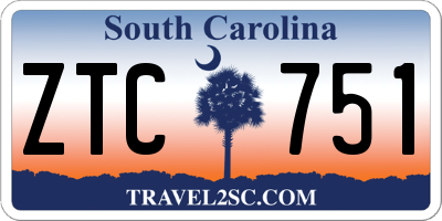 SC license plate ZTC751