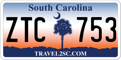 SC license plate ZTC753
