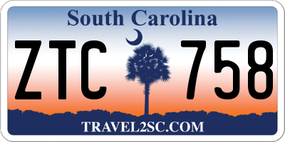 SC license plate ZTC758