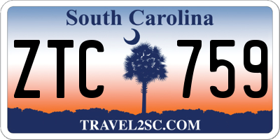 SC license plate ZTC759