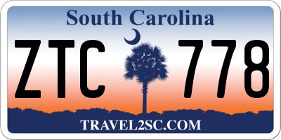 SC license plate ZTC778