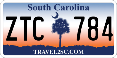 SC license plate ZTC784