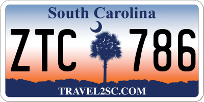 SC license plate ZTC786