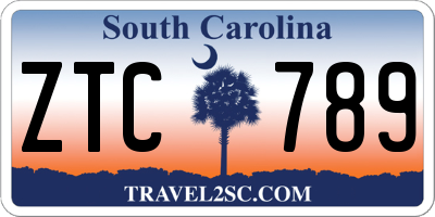 SC license plate ZTC789